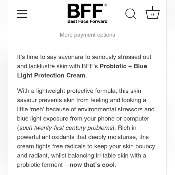 5/75$ BFF (best face forward)Probiotic + Blue Light Protection Cream - Picture 12 of 13